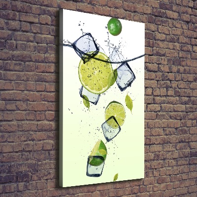 Quadro su tela canvas verticale Lime e ghiaccio