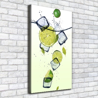 Quadro su tela canvas verticale Lime e ghiaccio