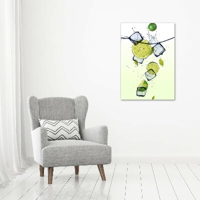 Quadro su tela canvas verticale Lime e ghiaccio