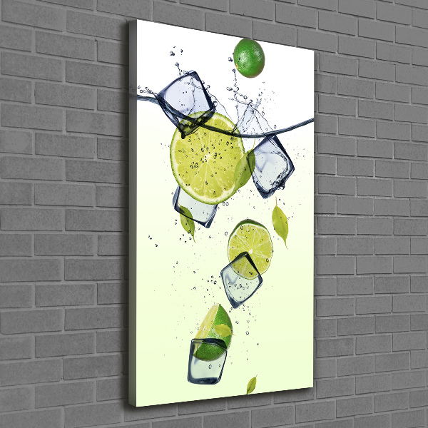 Quadro su tela canvas verticale Lime e ghiaccio