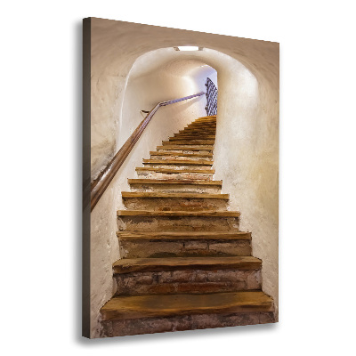 Quadro foto su tela verticale Scale nel castello