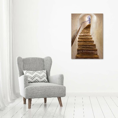 Quadro foto su tela verticale Scale nel castello
