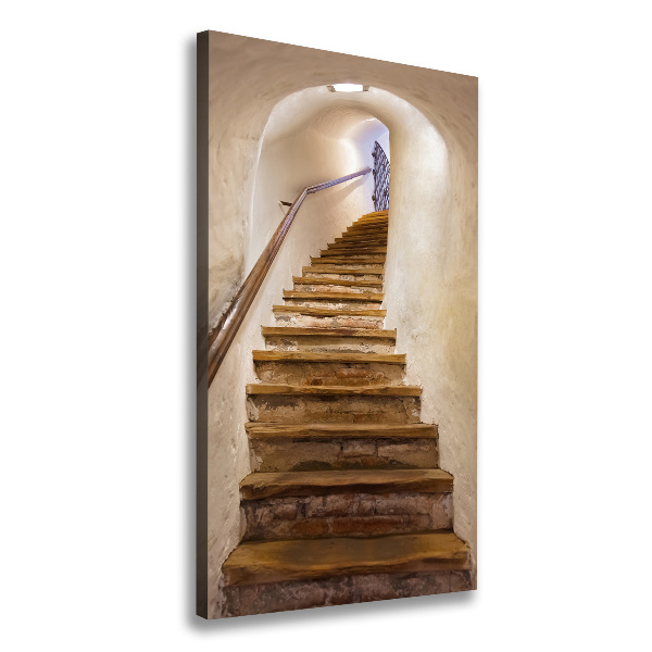 Quadro foto su tela verticale Scale nel castello