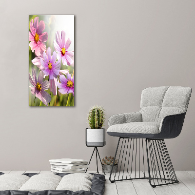Quadro foto su tela verticale Fiori selvatici