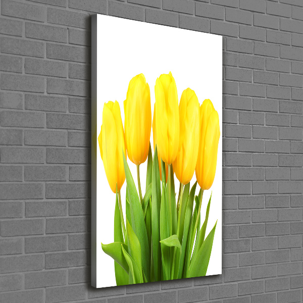 Quadro su tela canvas verticale Minticolo giallo