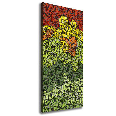 Quadro foto su tela verticale Piogge colorate