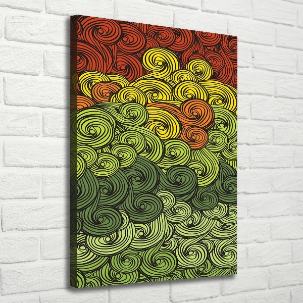 Quadro foto su tela verticale Piogge colorate