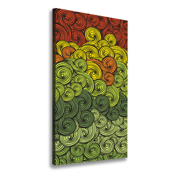 Quadro foto su tela verticale Piogge colorate