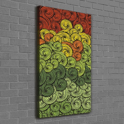 Quadro foto su tela verticale Piogge colorate