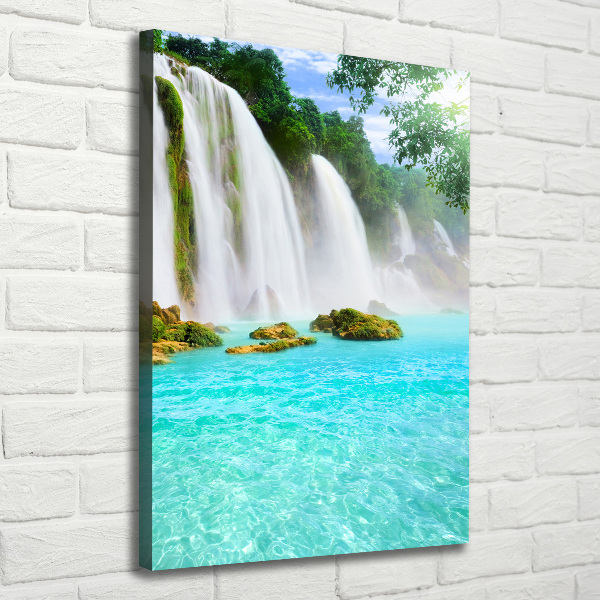Quadro foto su tela verticale Cascata