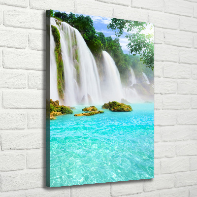 Quadro foto su tela verticale Cascata