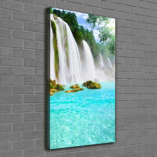 Quadro foto su tela verticale Cascata
