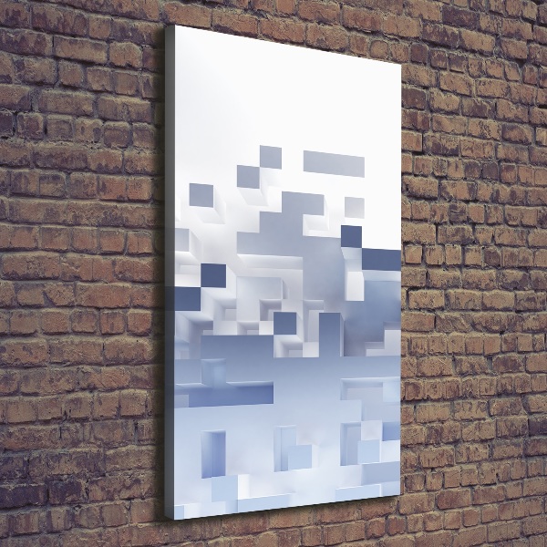 Stampa quadro su tela verticale Astrazione cubica