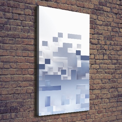 Stampa quadro su tela verticale Astrazione cubica