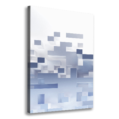 Stampa quadro su tela verticale Astrazione cubica