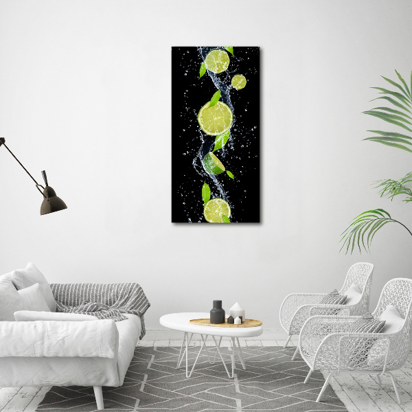 Quadro su tela canvas verticale Lime