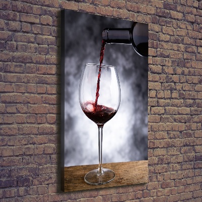 Quadro foto su tela verticale Vino rosso