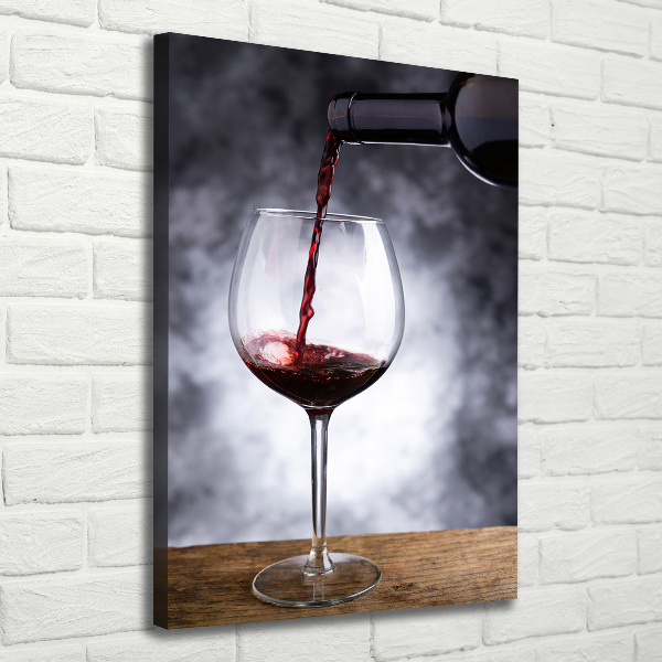 Quadro foto su tela verticale Vino rosso