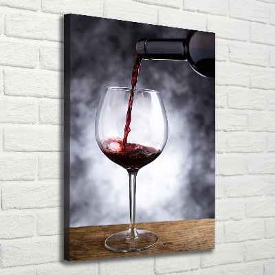 Quadro foto su tela verticale Vino rosso