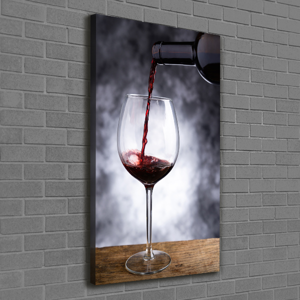 Quadro foto su tela verticale Vino rosso