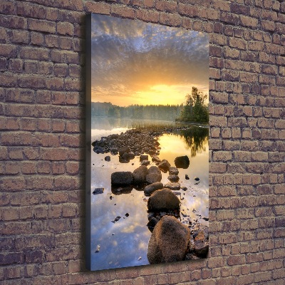 Quadro su tela canvas verticale Lago