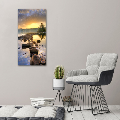 Quadro su tela canvas verticale Lago