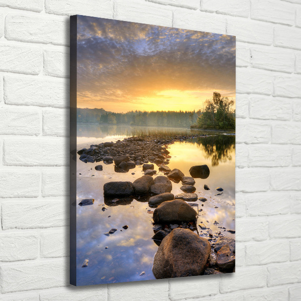 Quadro su tela canvas verticale Lago