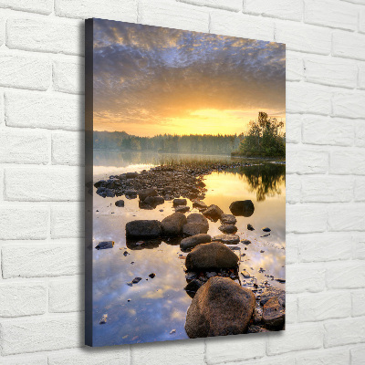 Quadro su tela canvas verticale Lago