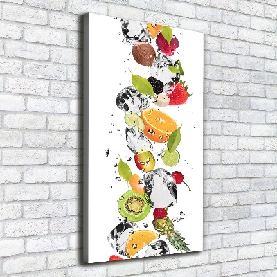 Quadro foto su tela verticale Frutta e acqua