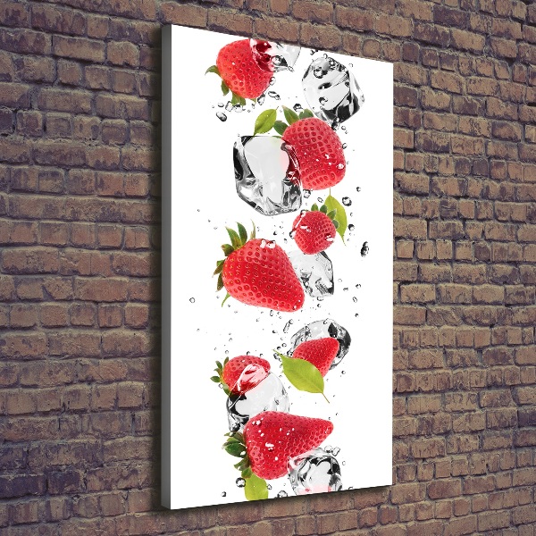 Quadro su tela canvas verticale Fragole