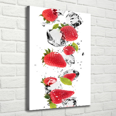 Quadro su tela canvas verticale Fragole