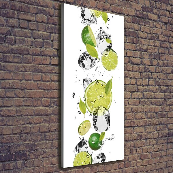 Quadro foto su tela verticale Calce e acqua