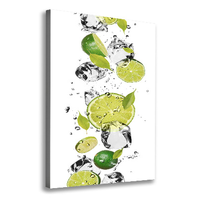 Quadro foto su tela verticale Calce e acqua