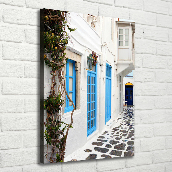 Quadro su tela canvas verticale Strade greche