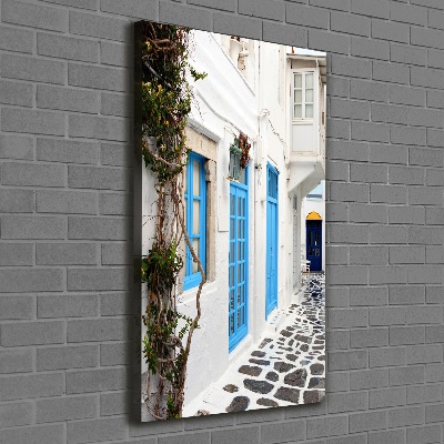 Quadro su tela canvas verticale Strade greche