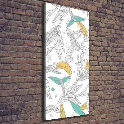 Stampa quadro su tela verticale Foglie colorate