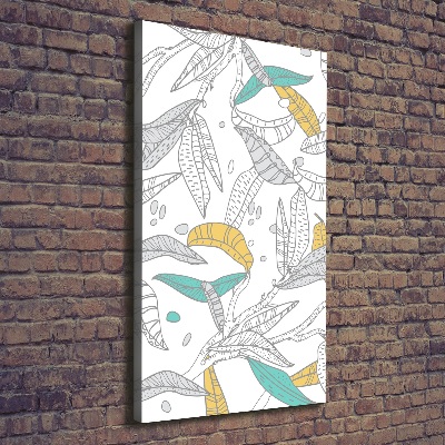 Stampa quadro su tela verticale Foglie colorate