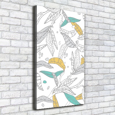 Stampa quadro su tela verticale Foglie colorate