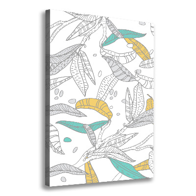 Stampa quadro su tela verticale Foglie colorate