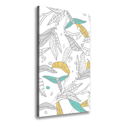 Stampa quadro su tela verticale Foglie colorate