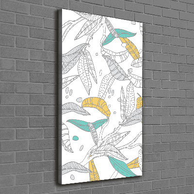 Stampa quadro su tela verticale Foglie colorate