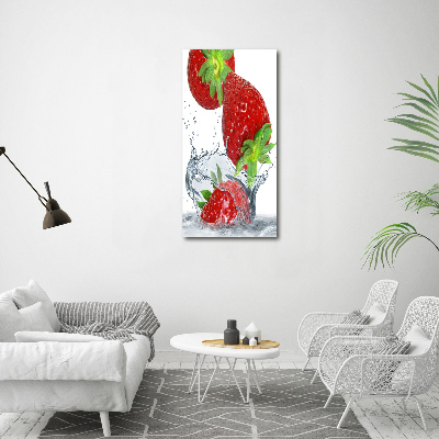 Quadro su tela canvas verticale Fragole