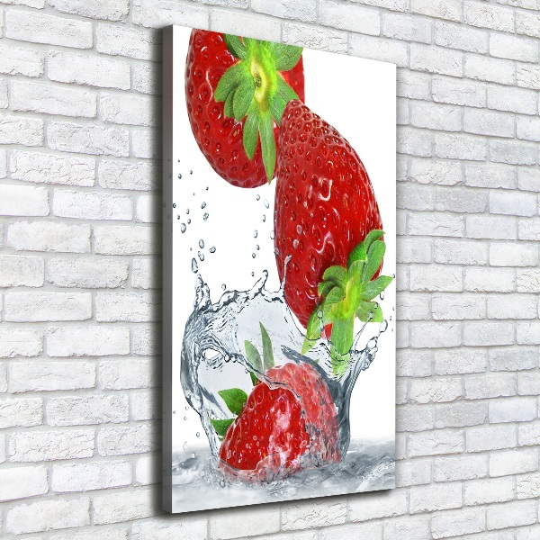Quadro su tela canvas verticale Fragole