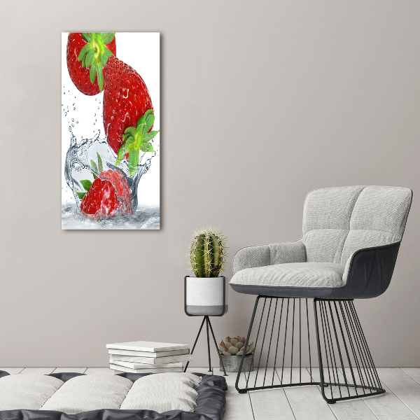 Quadro su tela canvas verticale Fragole