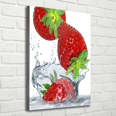 Quadro su tela canvas verticale Fragole