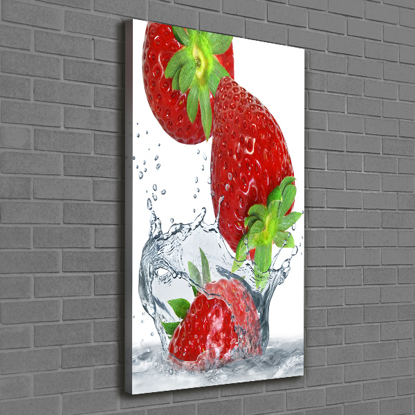 Quadro su tela canvas verticale Fragole