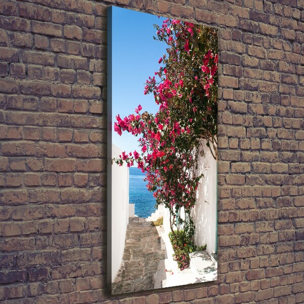 Quadro su tela canvas verticale Strade greche