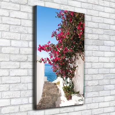Quadro su tela canvas verticale Strade greche