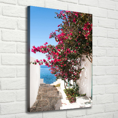 Quadro su tela canvas verticale Strade greche