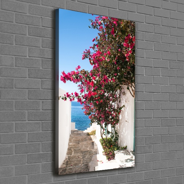 Quadro su tela canvas verticale Strade greche